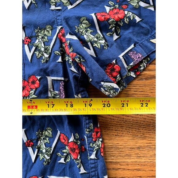 J. Crew Blue Heatwave Button Up Short Sleeve Camp Shirt Top Mens Size Medium - Picture 10 of 11